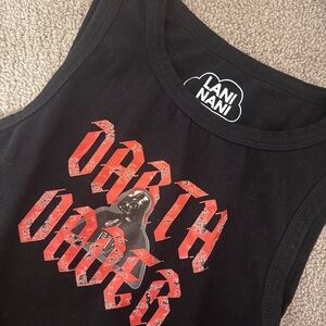 Black Darth Vader Crop Top